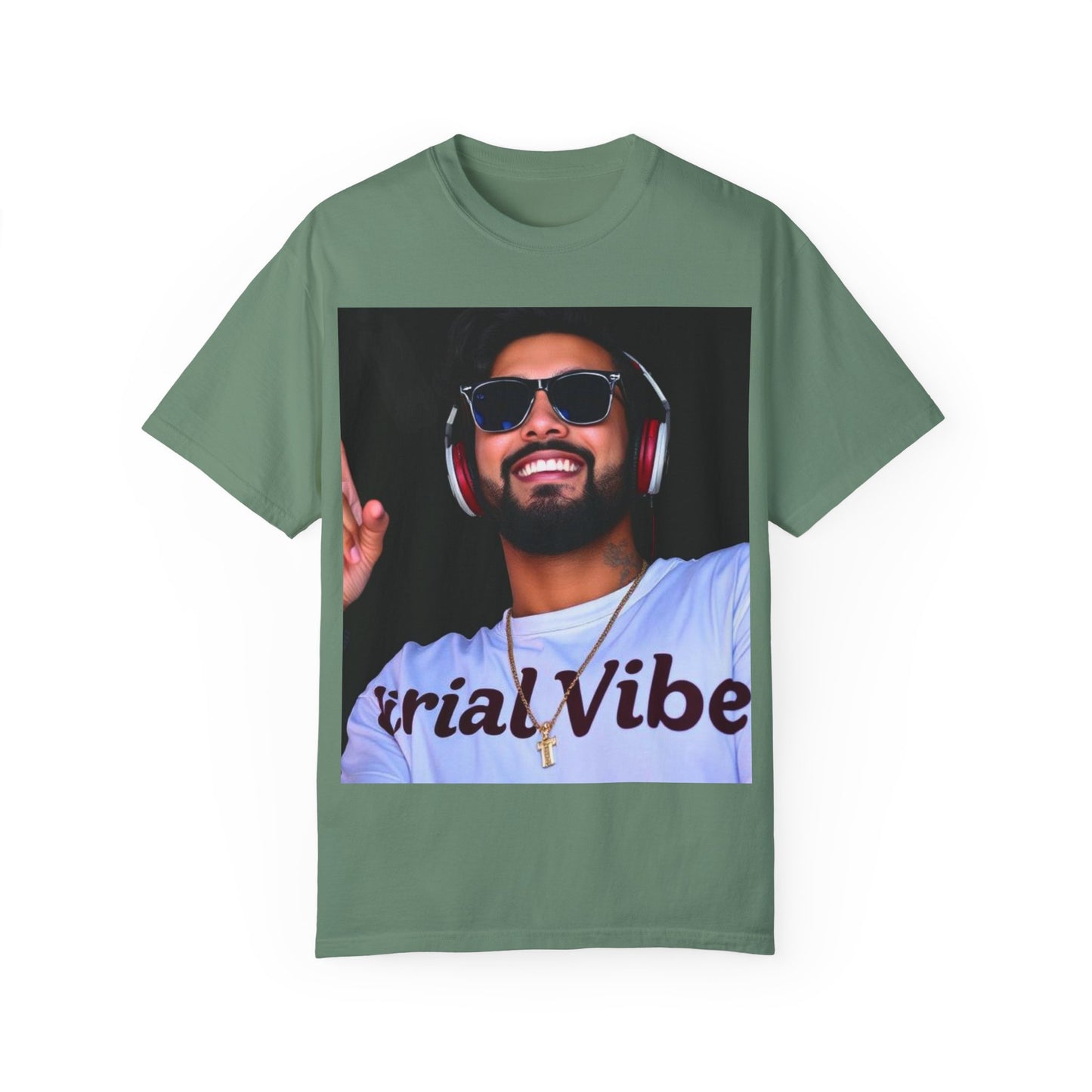 Unisex Garment-Dyed T-shirt - 'Trial Vibe' & 'Rise Higher' Inspirational Graphic Tee