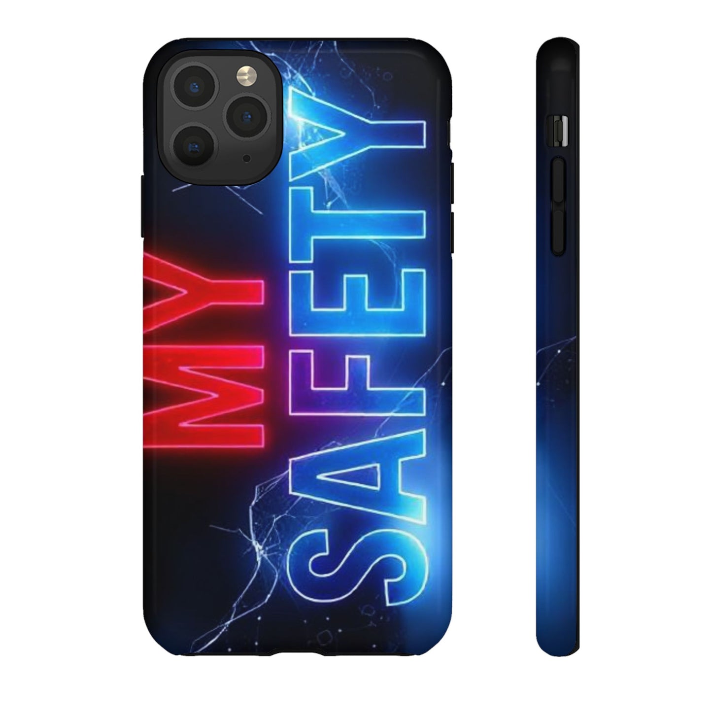 Vibrant Phone Case: 'MY SAFETY' Design for Protection and Style