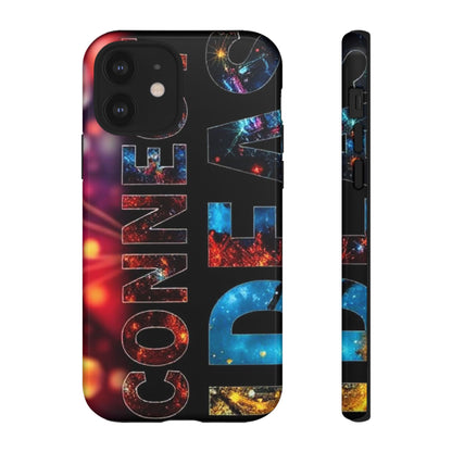 Vibrant Phone Case: 'CONNECT IDEAS' Design for Protection and Style