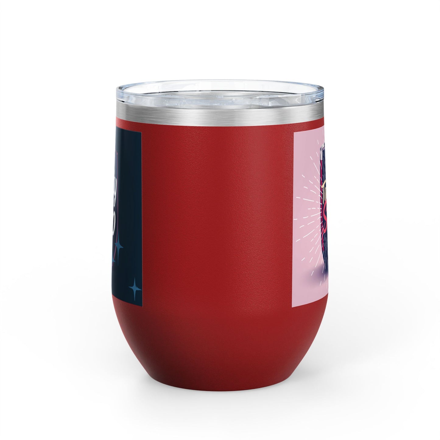 Wine Tumbler - 12oz Insulated Glass for Wine Lovers | Tasty Sip Graphic Design