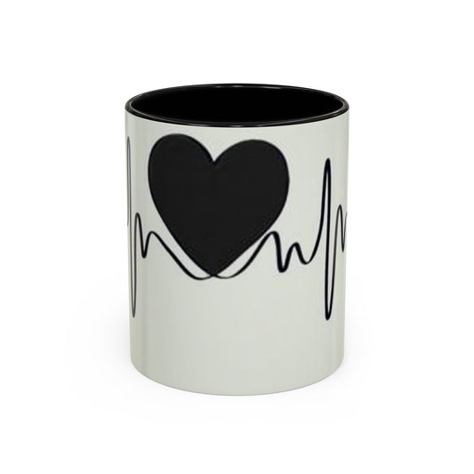 Funny Heart Mug: Accent Coffee Mug (11, 15oz)