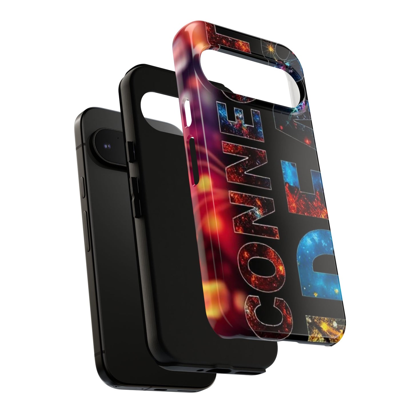 Vibrant Phone Case: 'CONNECT IDEAS' Design for Protection and Style