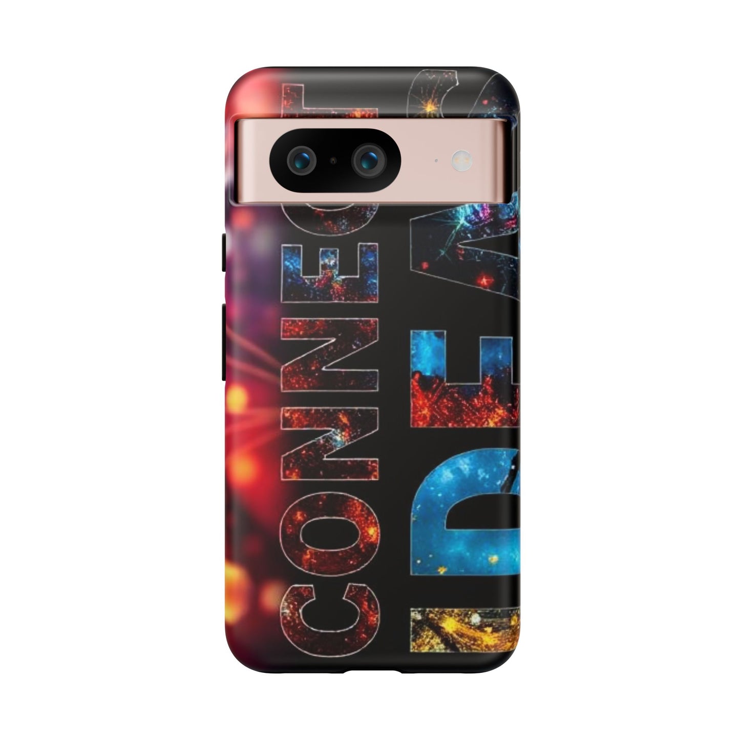 Vibrant Phone Case: 'CONNECT IDEAS' Design for Protection and Style