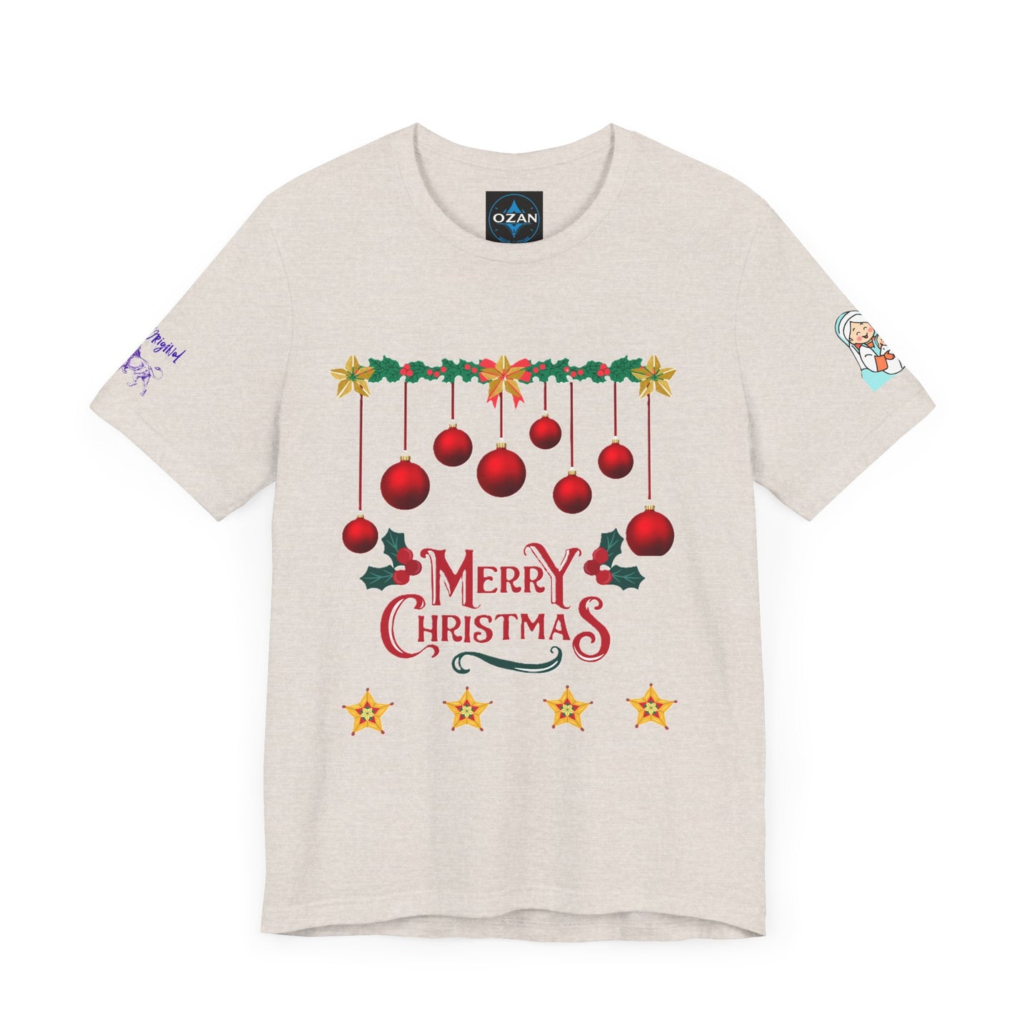 Merry Christmas Unisex Tee | Unique Graphic for Holiday by Artify Wear, OZAN Digital