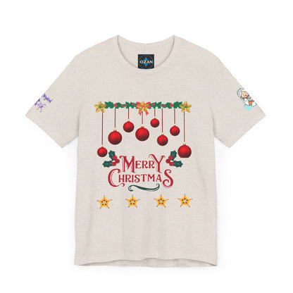 Merry Christmas Unisex Tee | Unique Graphic for Holiday by Artify Wear, OZAN Digital