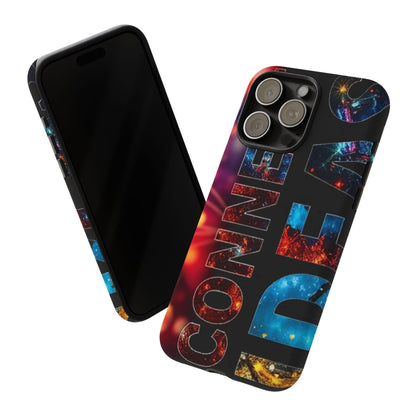 Vibrant Phone Case: 'CONNECT IDEAS' Design for Protection and Style