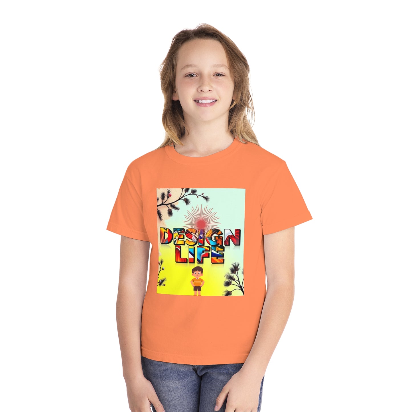 Youth Midweight Tee | Colorful Graphic Design