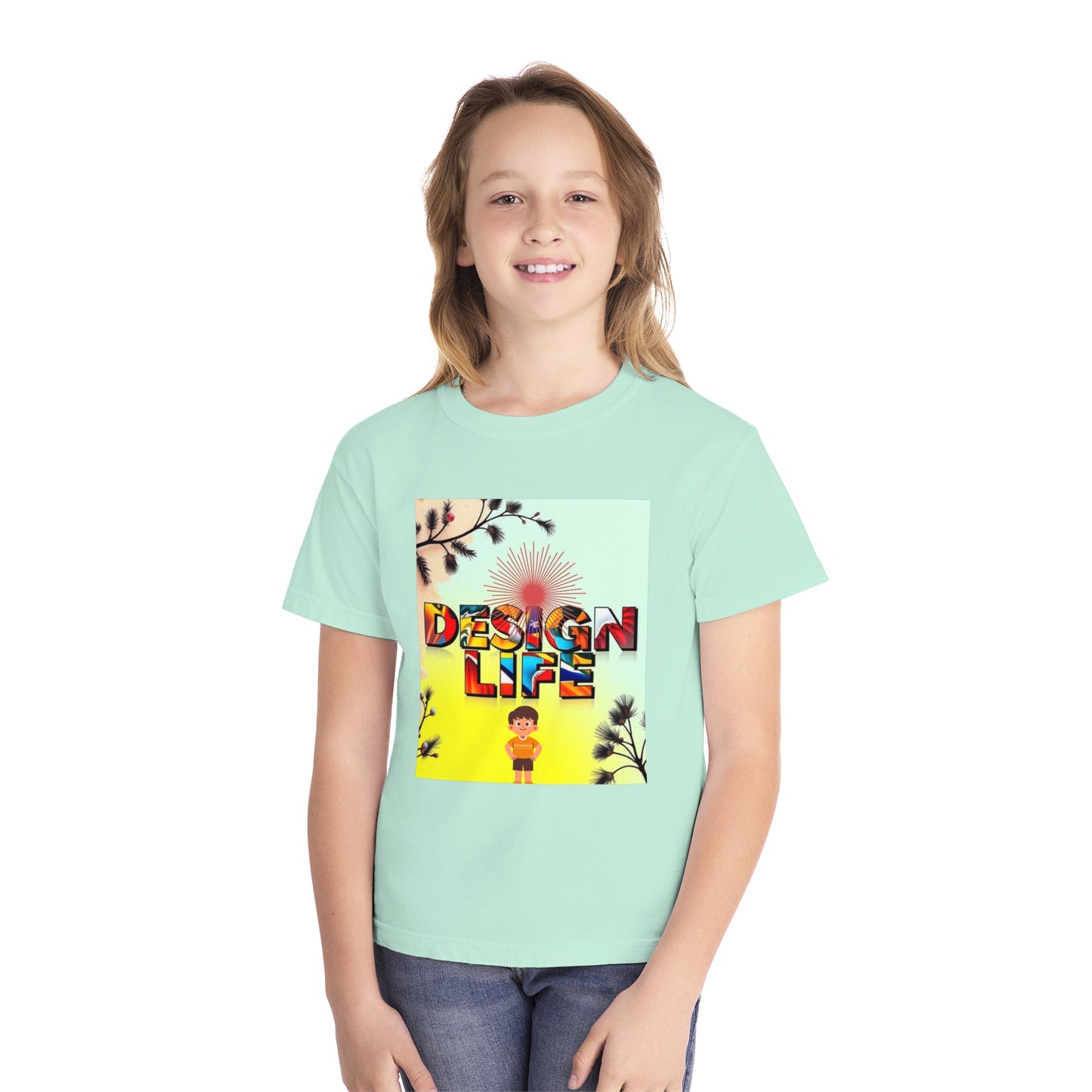 Youth Midweight Tee | Colorful Graphic Design