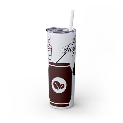 Skinny Tumbler with Straw, 20oz | Aesthetic Graphic Design