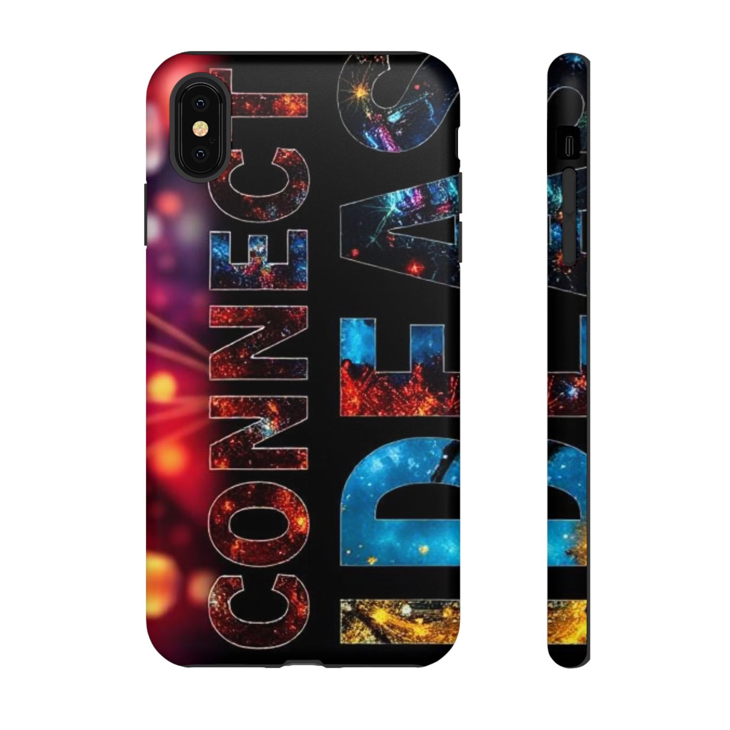 Vibrant Phone Case: 'CONNECT IDEAS' Design for Protection and Style