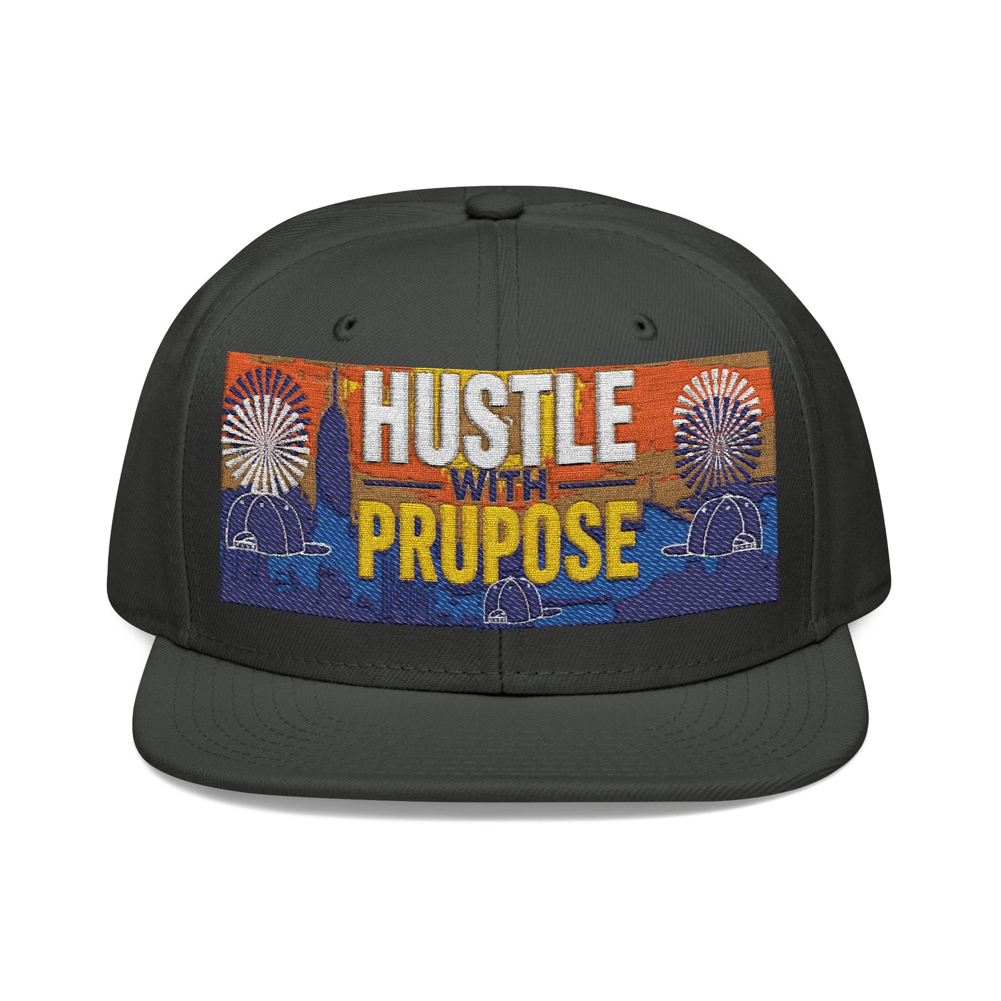 Hustle with Purpose Snapback Hat - Stylish Embroidered Cap for Motivated Individuals