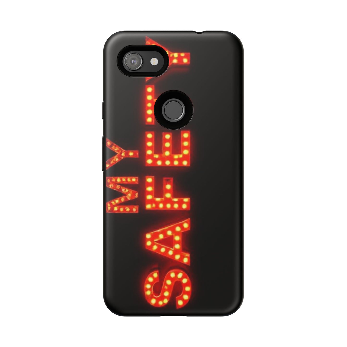 Vibrant Phone Case: 'MY SAFETY' Design for Protection and Style