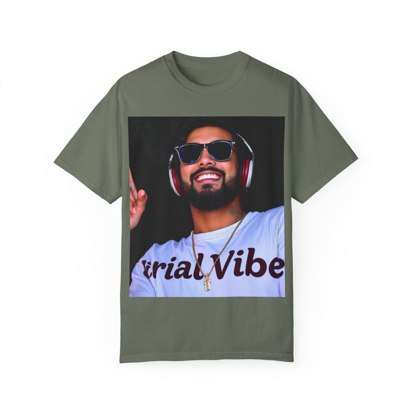 Unisex Garment-Dyed T-shirt - 'Trial Vibe' & 'Rise Higher' Inspirational Graphic Tee