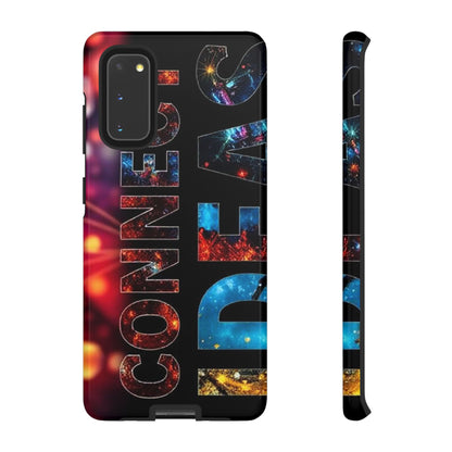 Vibrant Phone Case: 'CONNECT IDEAS' Design for Protection and Style