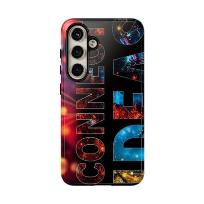 Vibrant Phone Case: 'CONNECT IDEAS' Design for Protection and Style