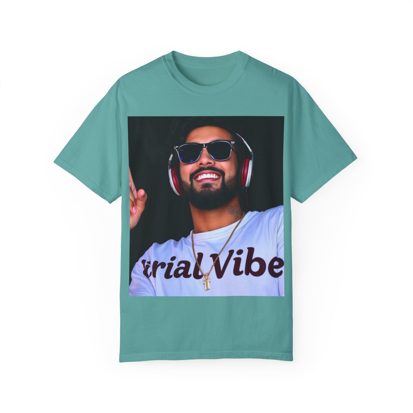 Unisex Garment-Dyed T-shirt - 'Trial Vibe' & 'Rise Higher' Inspirational Graphic Tee