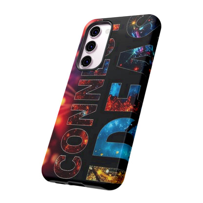 Vibrant Phone Case: 'CONNECT IDEAS' Design for Protection and Style