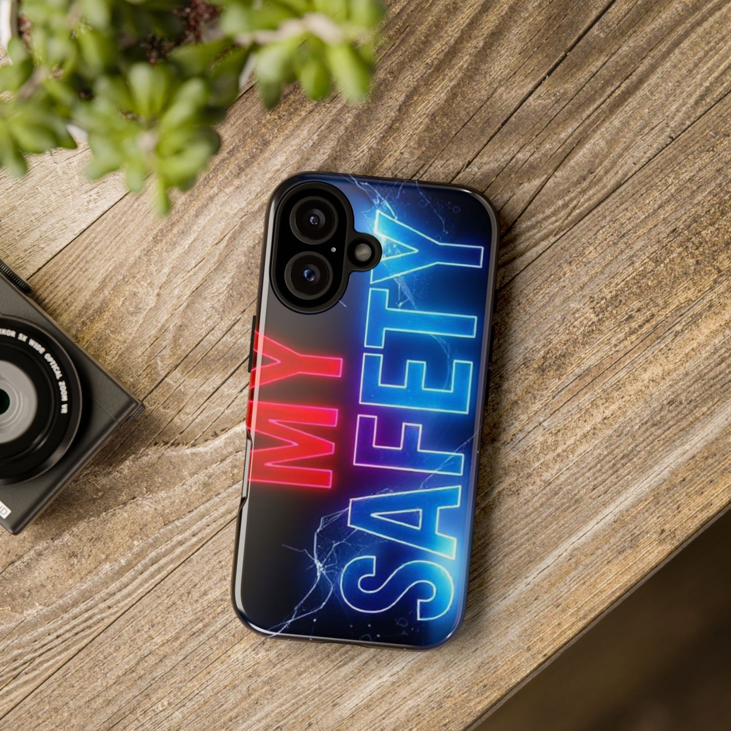 Vibrant Phone Case: 'MY SAFETY' Design for Protection and Style