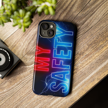 Vibrant Phone Case: 'MY SAFETY' Design for Protection and Style