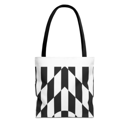 Stylish and eco-friendly reusable black handled tote bag for everyday wear.