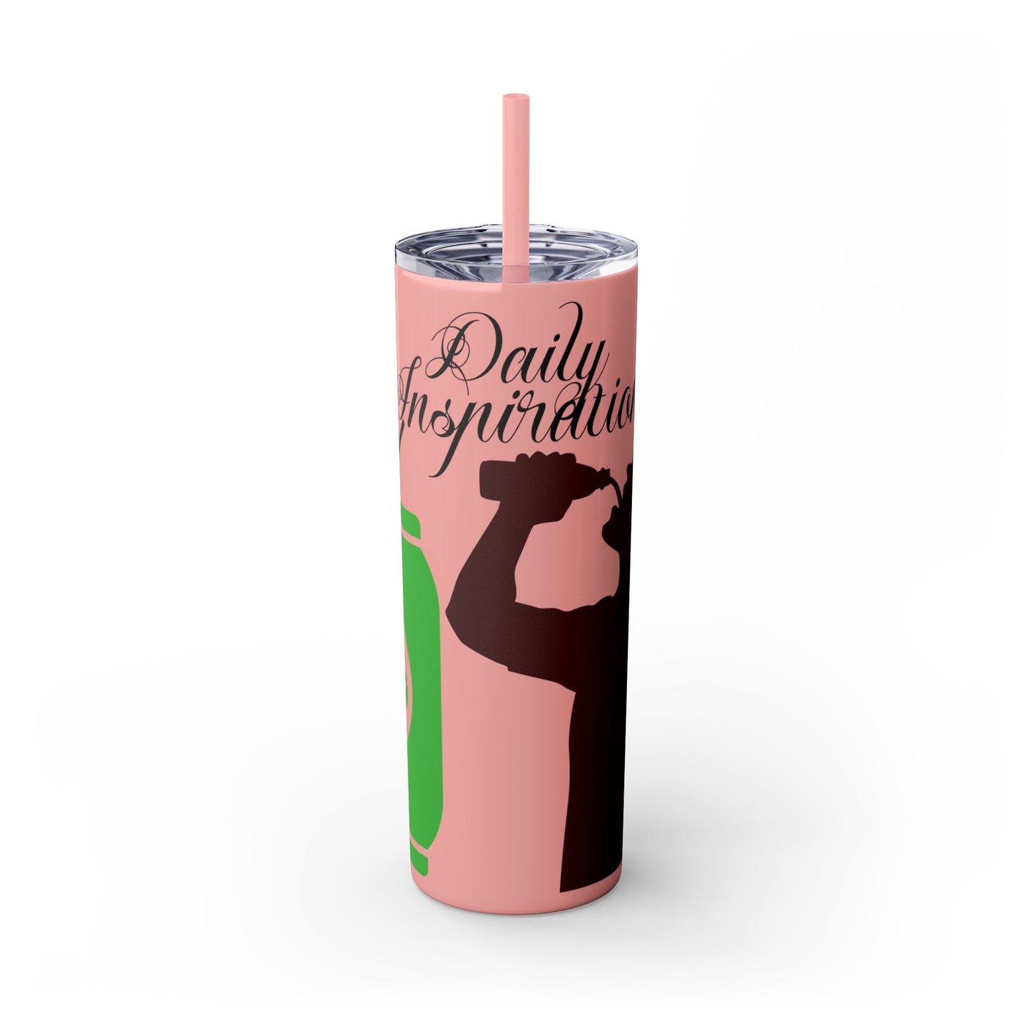 Skinny Tumbler with Straw, 20oz | Aesthetic Graphic Design