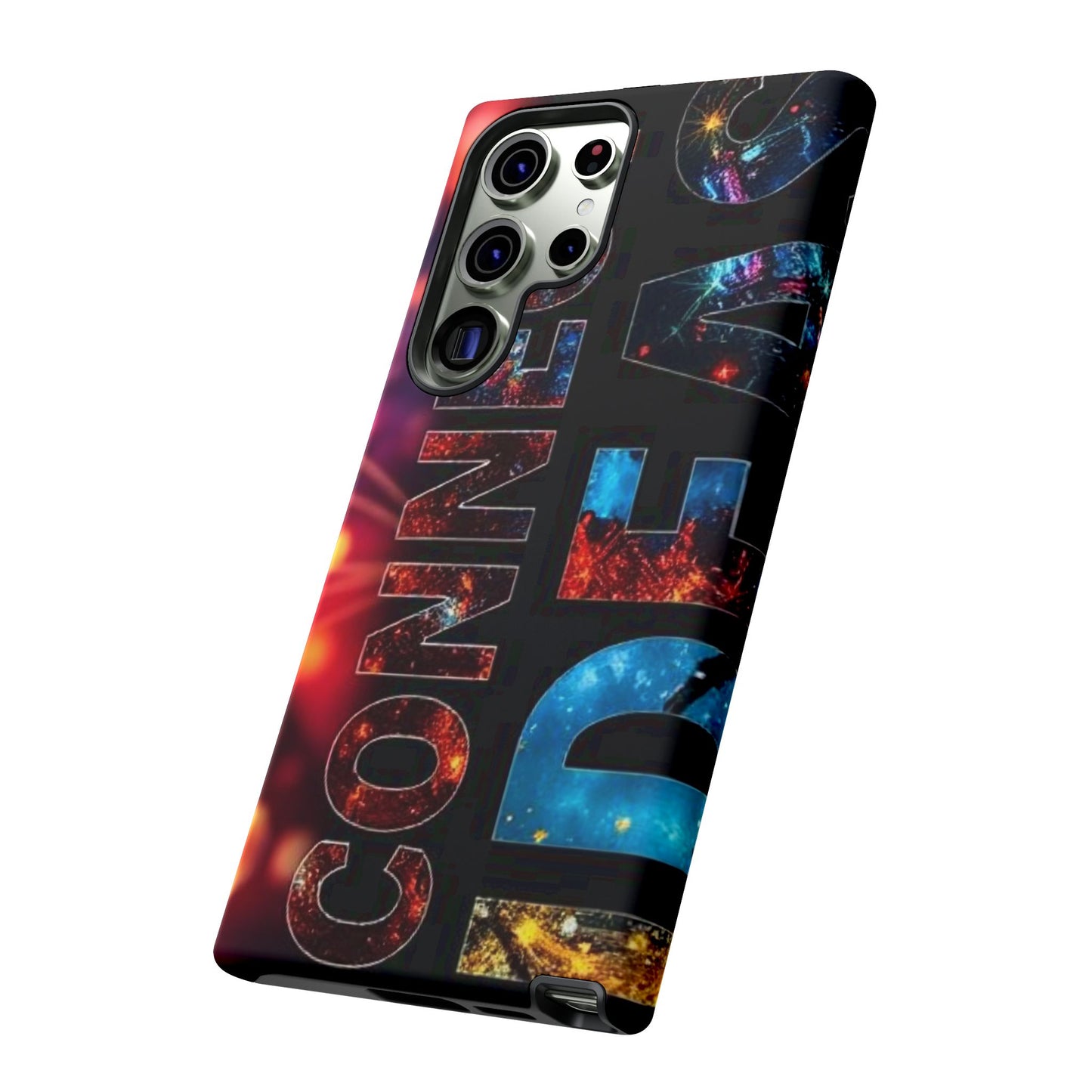 Vibrant Phone Case: 'CONNECT IDEAS' Design for Protection and Style