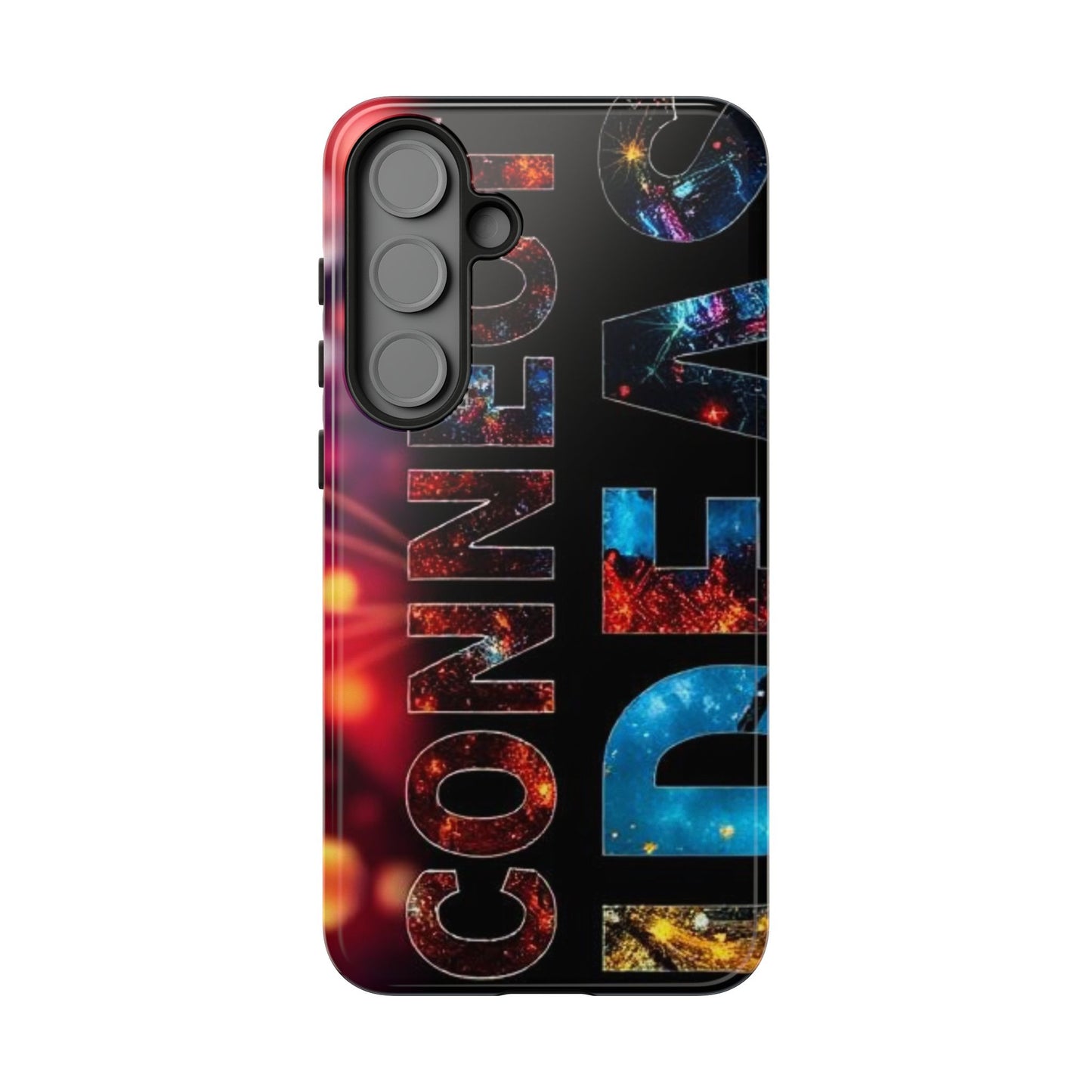 Vibrant Phone Case: 'CONNECT IDEAS' Design for Protection and Style