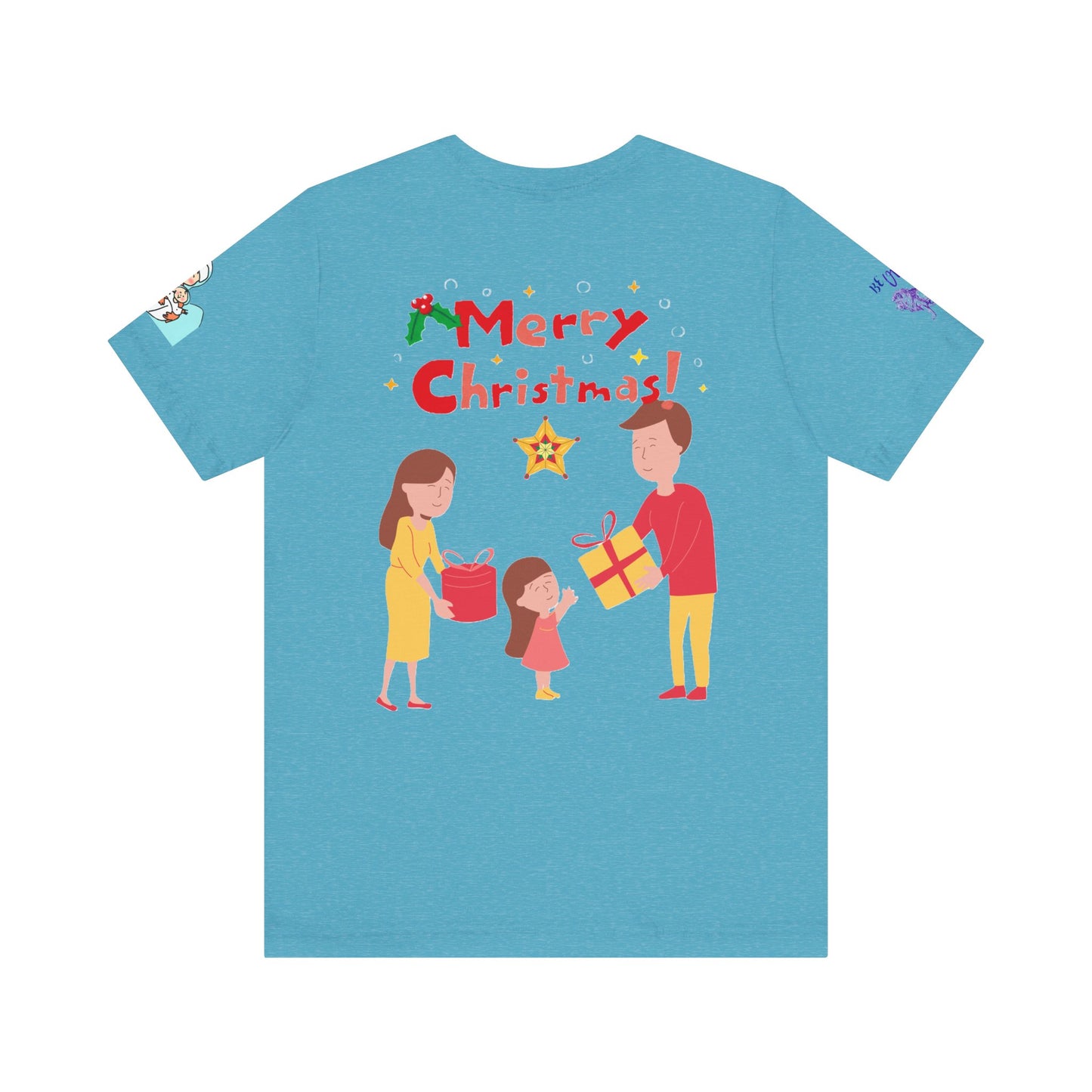 Merry Christmas Unisex Tee | Unique Graphic for Holiday by Artify Wear, OZAN Digital