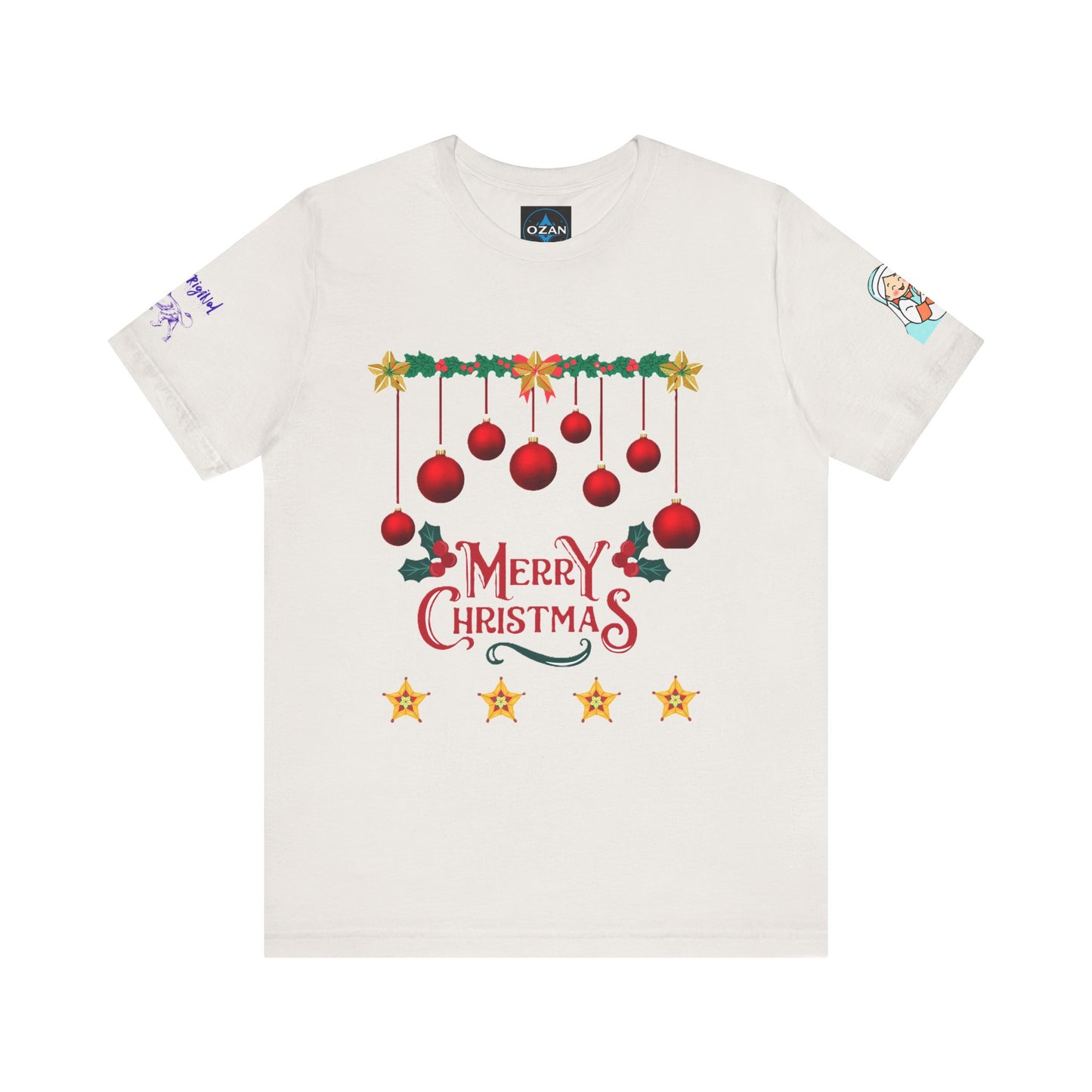 Merry Christmas Unisex Tee | Unique Graphic for Holiday by Artify Wear, OZAN Digital