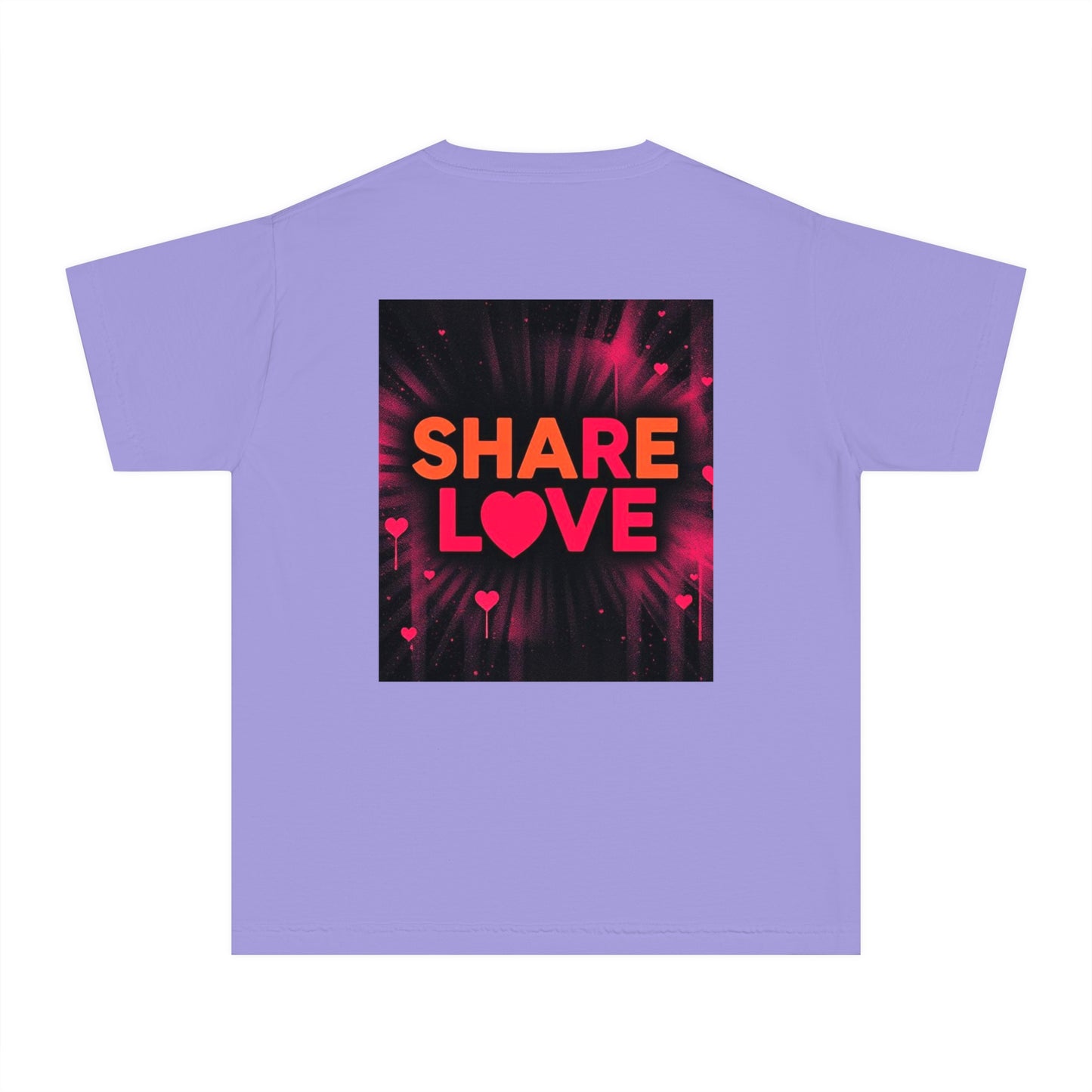 Youth Midweight Tee - "PET" and "SHARE LOVE" Design - Perfect for Pet Lovers and Everyday Joy