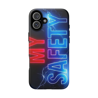 Vibrant Phone Case: 'MY SAFETY' Design for Protection and Style