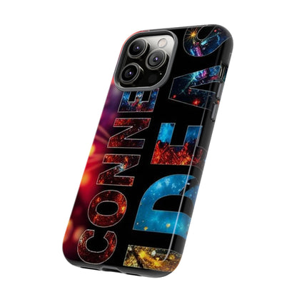 Vibrant Phone Case: 'CONNECT IDEAS' Design for Protection and Style