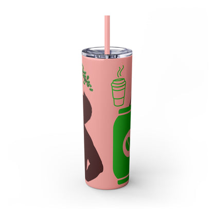 Skinny Tumbler with Straw, 20oz | Aesthetic Graphic Design