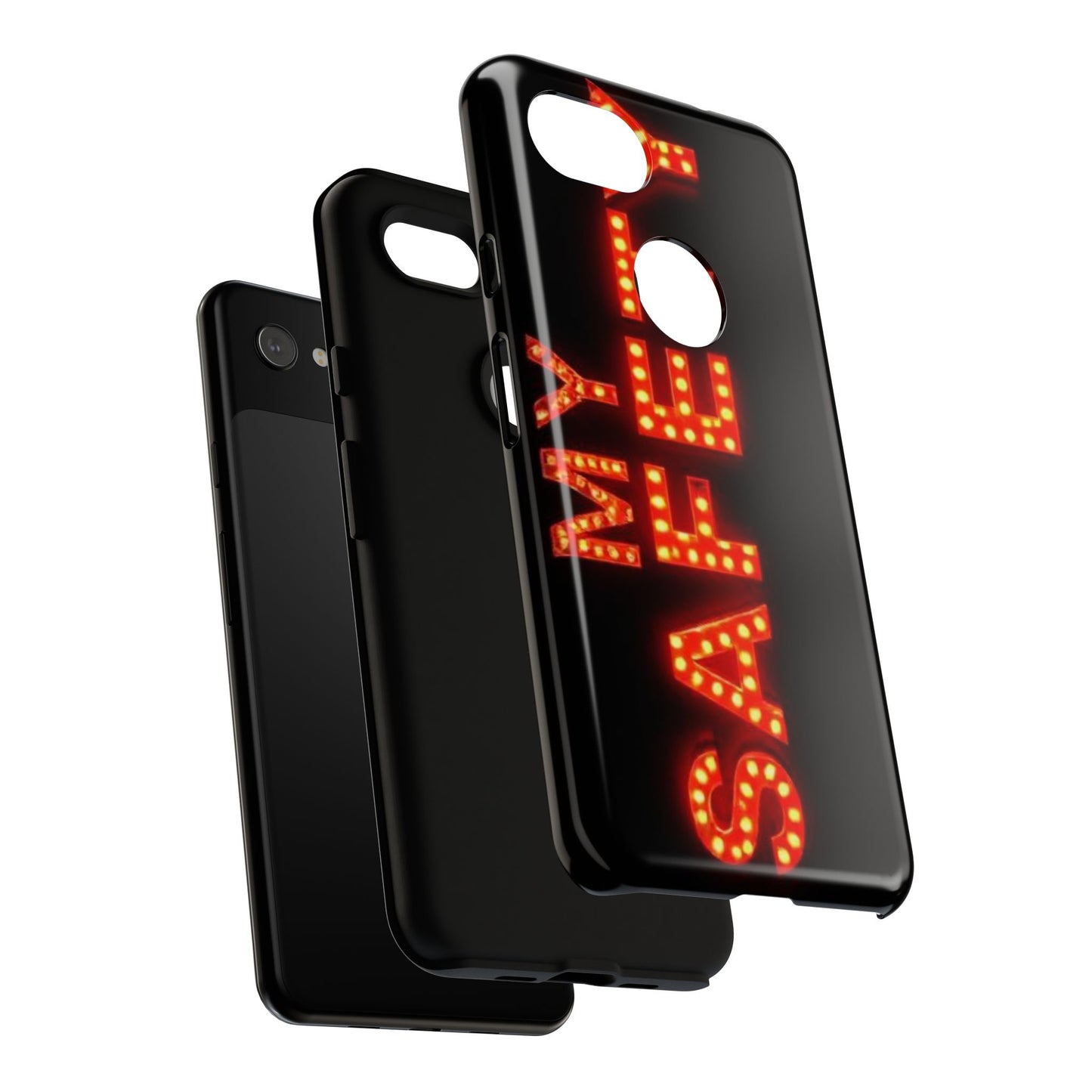 Vibrant Phone Case: 'MY SAFETY' Design for Protection and Style