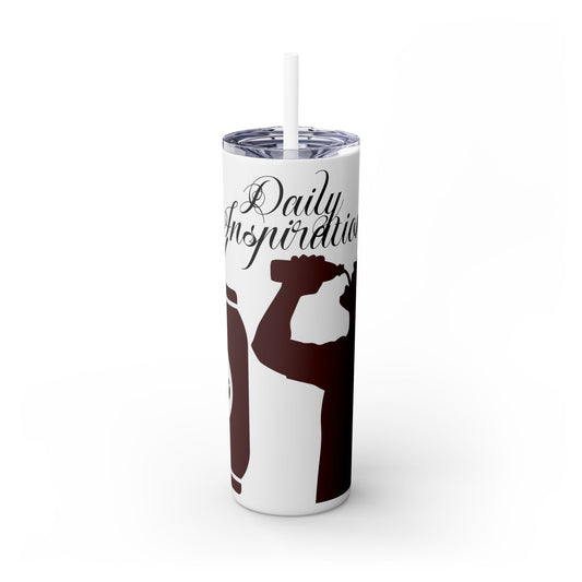 Skinny Tumbler with Straw, 20oz | Aesthetic Graphic Design