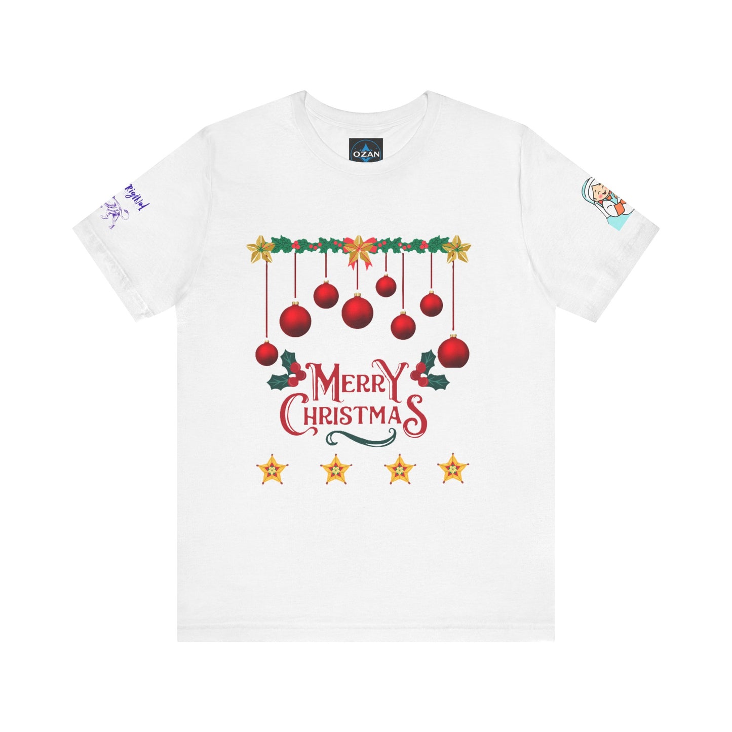 Merry Christmas Unisex Tee | Unique Graphic for Holiday by Artify Wear, OZAN Digital