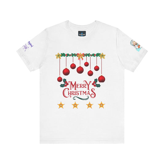 Merry Christmas Unisex Tee | Unique Graphic for Holiday by Artify Wear, OZAN Digital