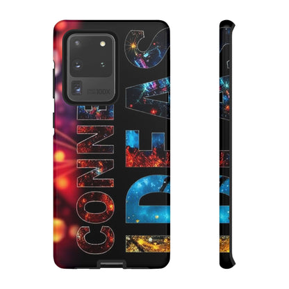 Vibrant Phone Case: 'CONNECT IDEAS' Design for Protection and Style