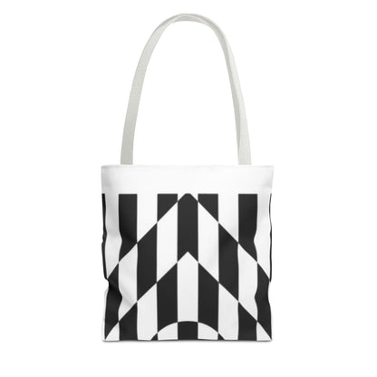 Stylish and eco-friendly reusable white handled tote bag for everyday wear.