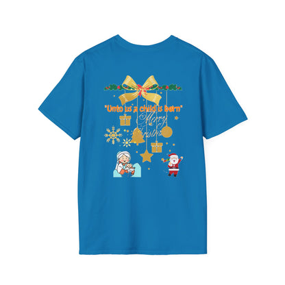 "Festive Christmas Unisex Softstyle T-Shirt | Exclusive Artify Design Holiday Apparel"