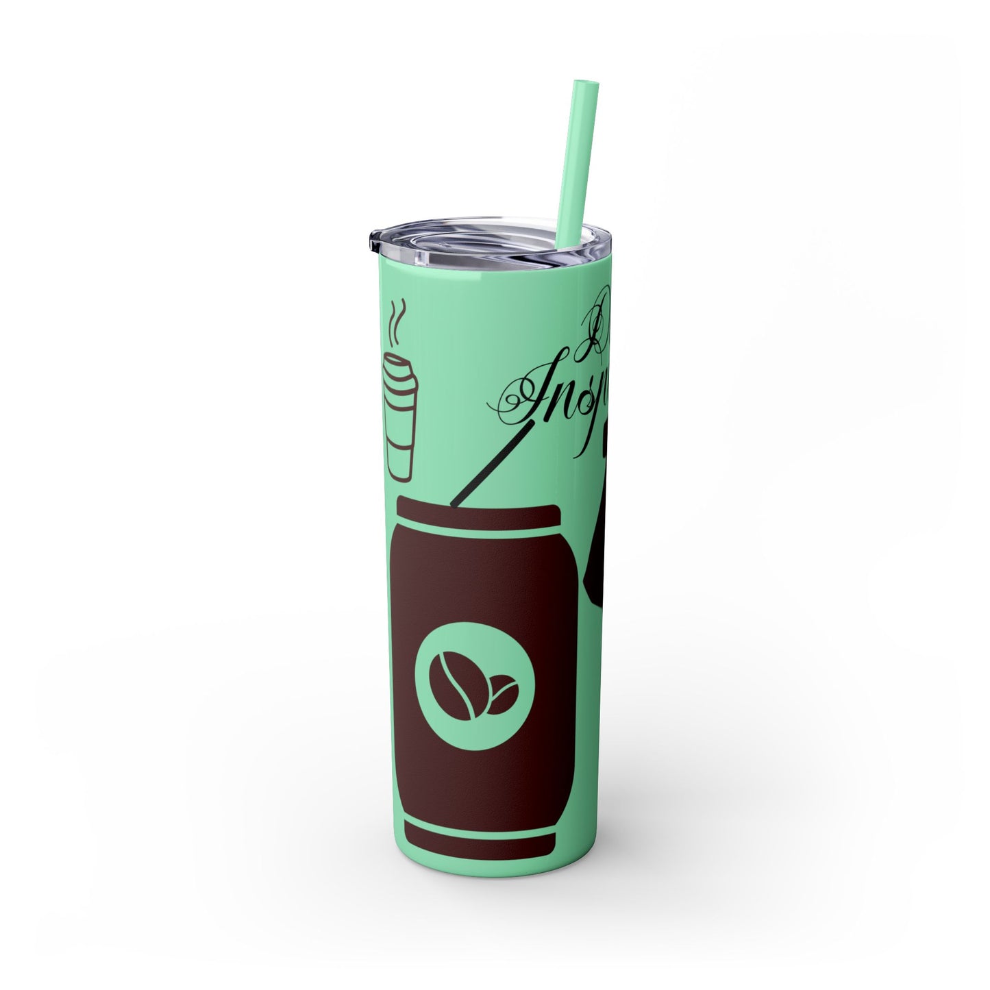 Skinny Tumbler with Straw, 20oz | Aesthetic Graphic Design