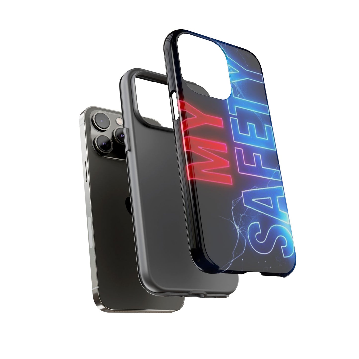 Vibrant Phone Case: 'MY SAFETY' Design for Protection and Style