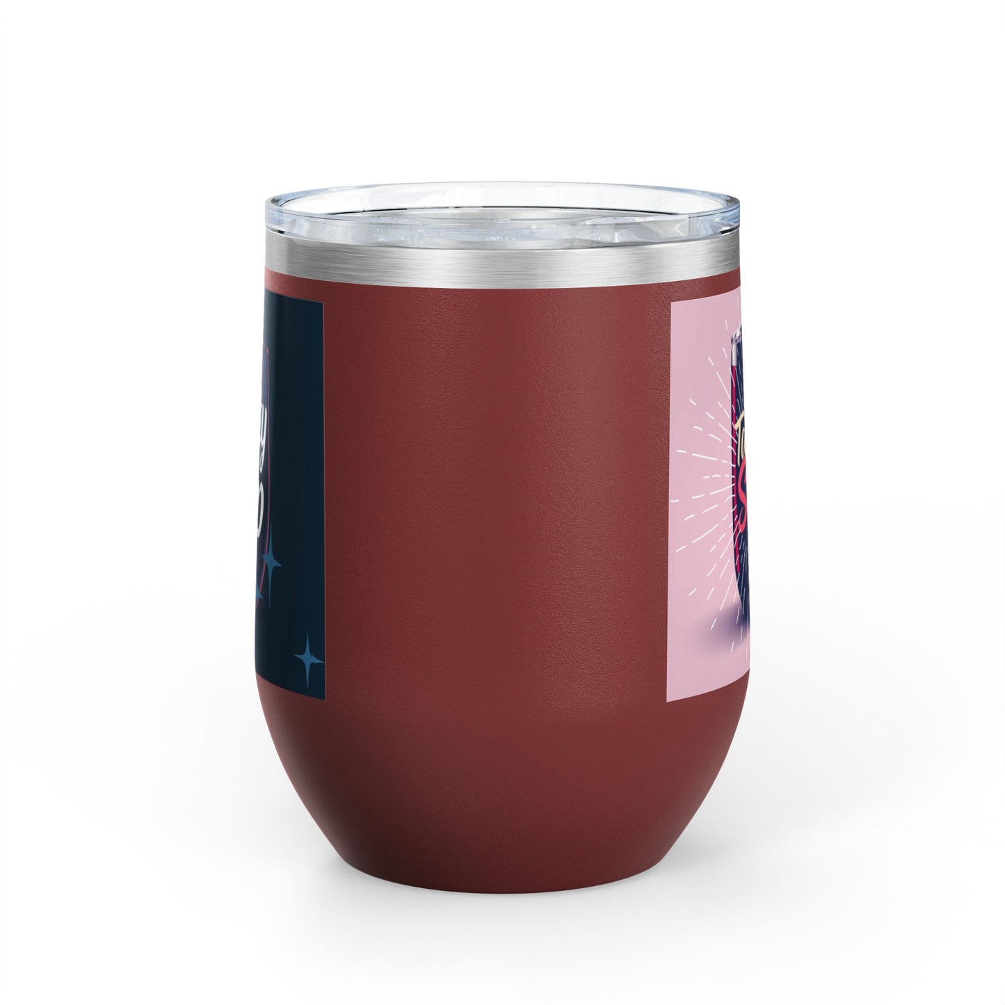 Wine Tumbler - 12oz Insulated Glass for Wine Lovers | Tasty Sip Graphic Design