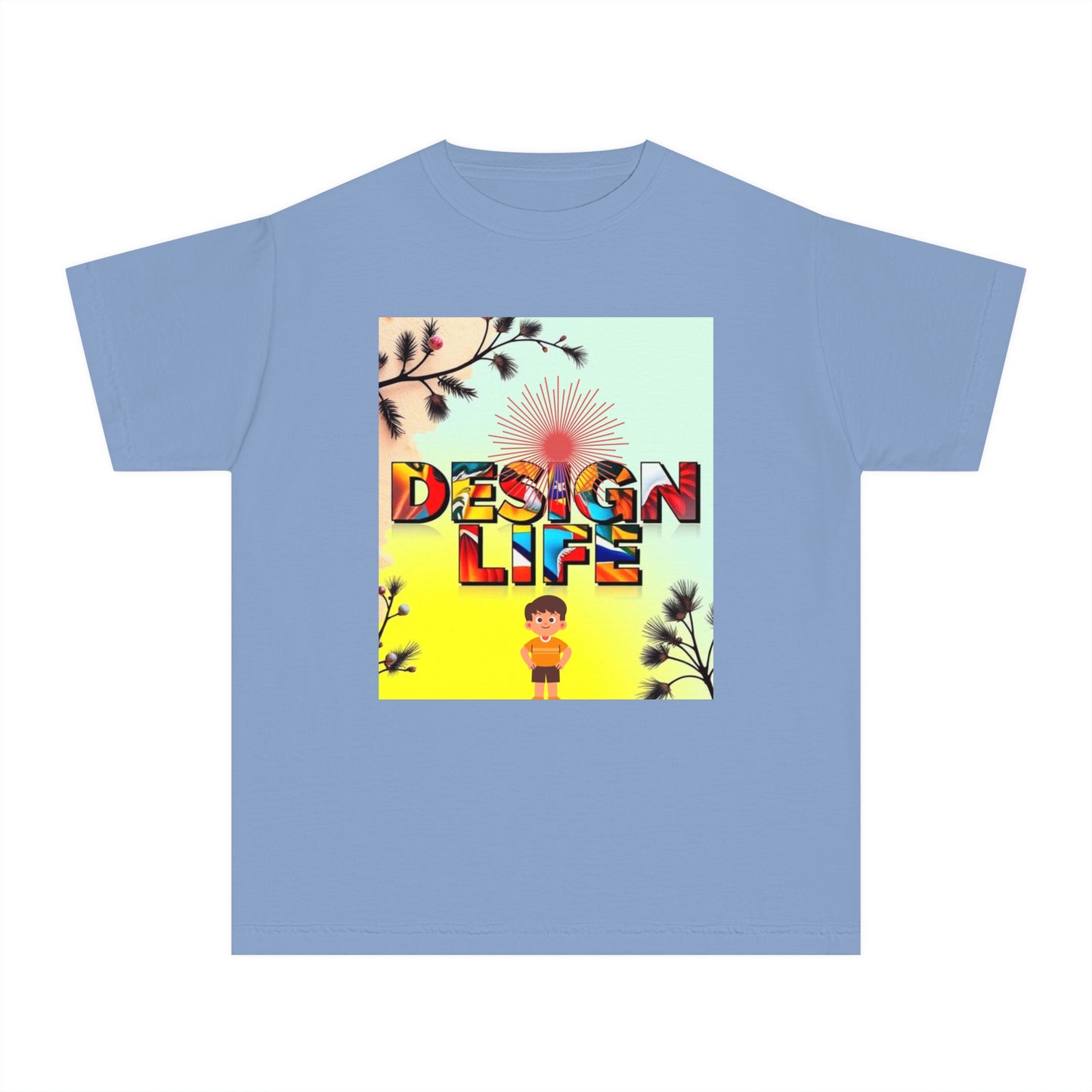 Youth Midweight Tee | Colorful Graphic Design