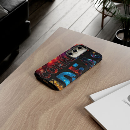 Vibrant Phone Case: 'CONNECT IDEAS' Design for Protection and Style