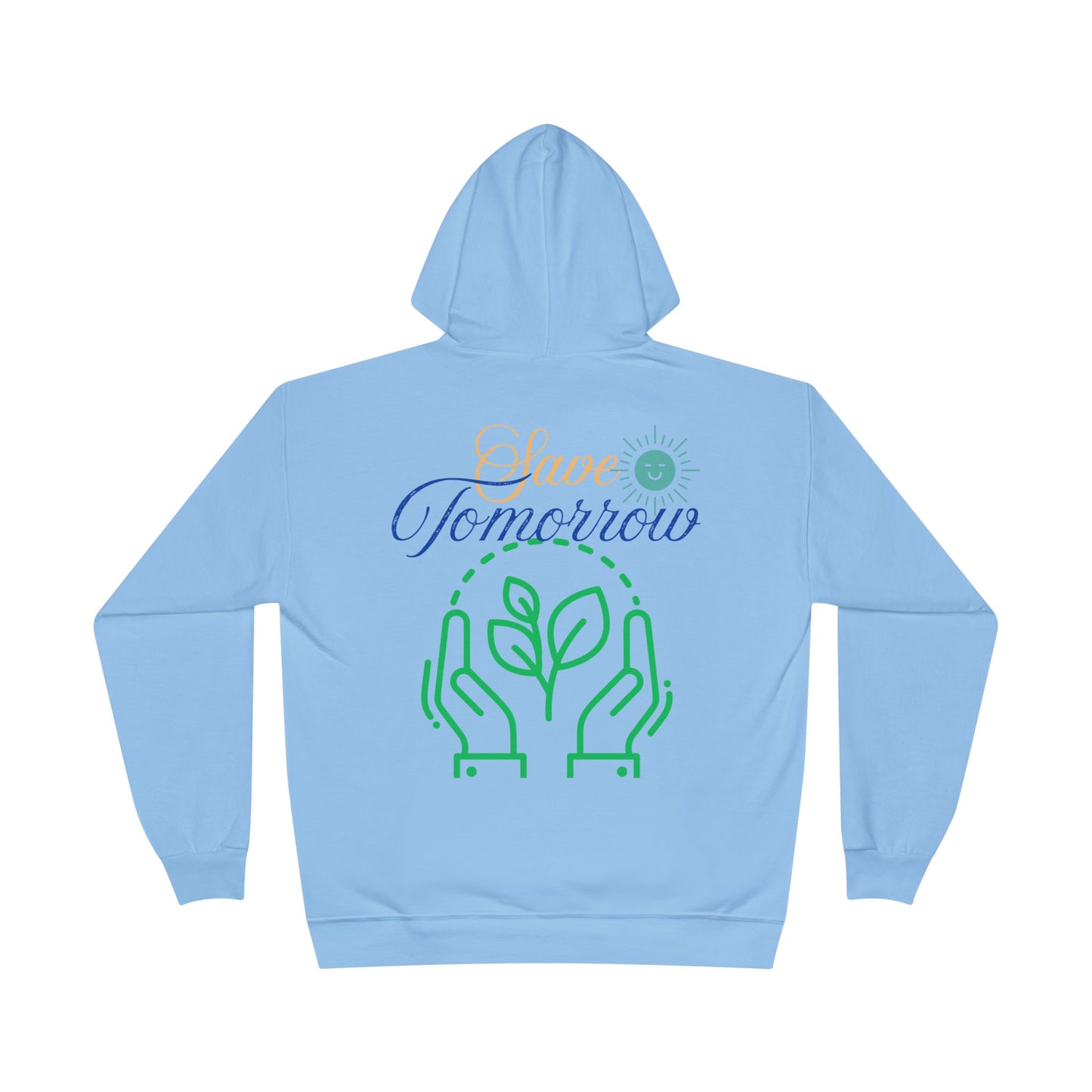 Sustainable Unisex Pullover Hoodie | 'Think Eco, Save Tomorrow' Eco-Friendly Design