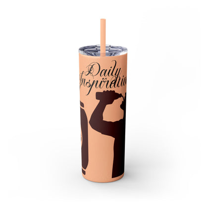 Skinny Tumbler with Straw, 20oz | Aesthetic Graphic Design