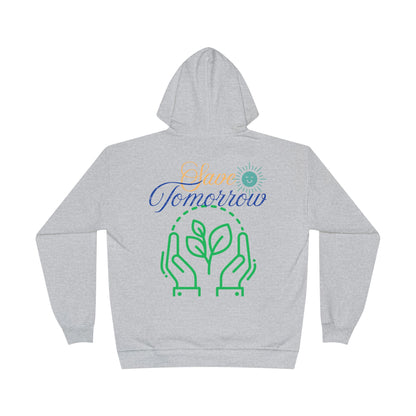 Sustainable Unisex Pullover Hoodie | 'Think Eco, Save Tomorrow' Eco-Friendly Design