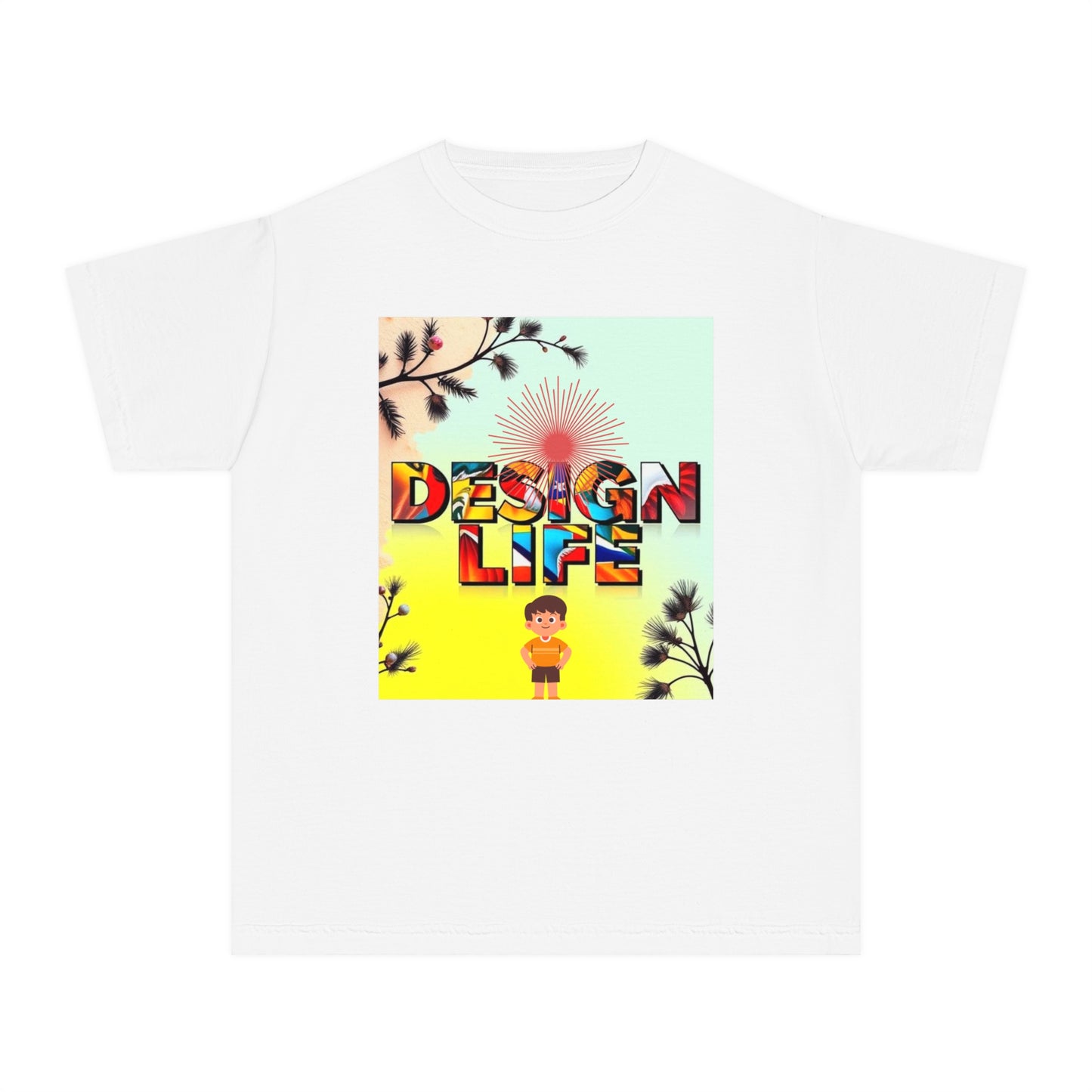 Youth Midweight Tee | Colorful Graphic Design