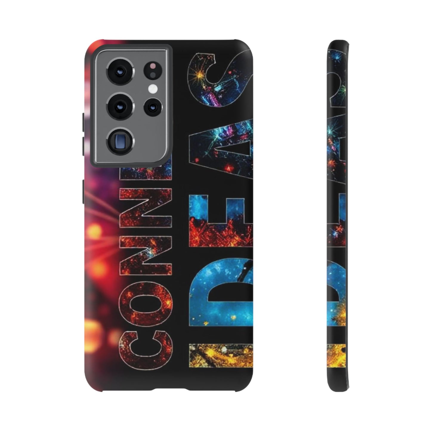 Vibrant Phone Case: 'CONNECT IDEAS' Design for Protection and Style